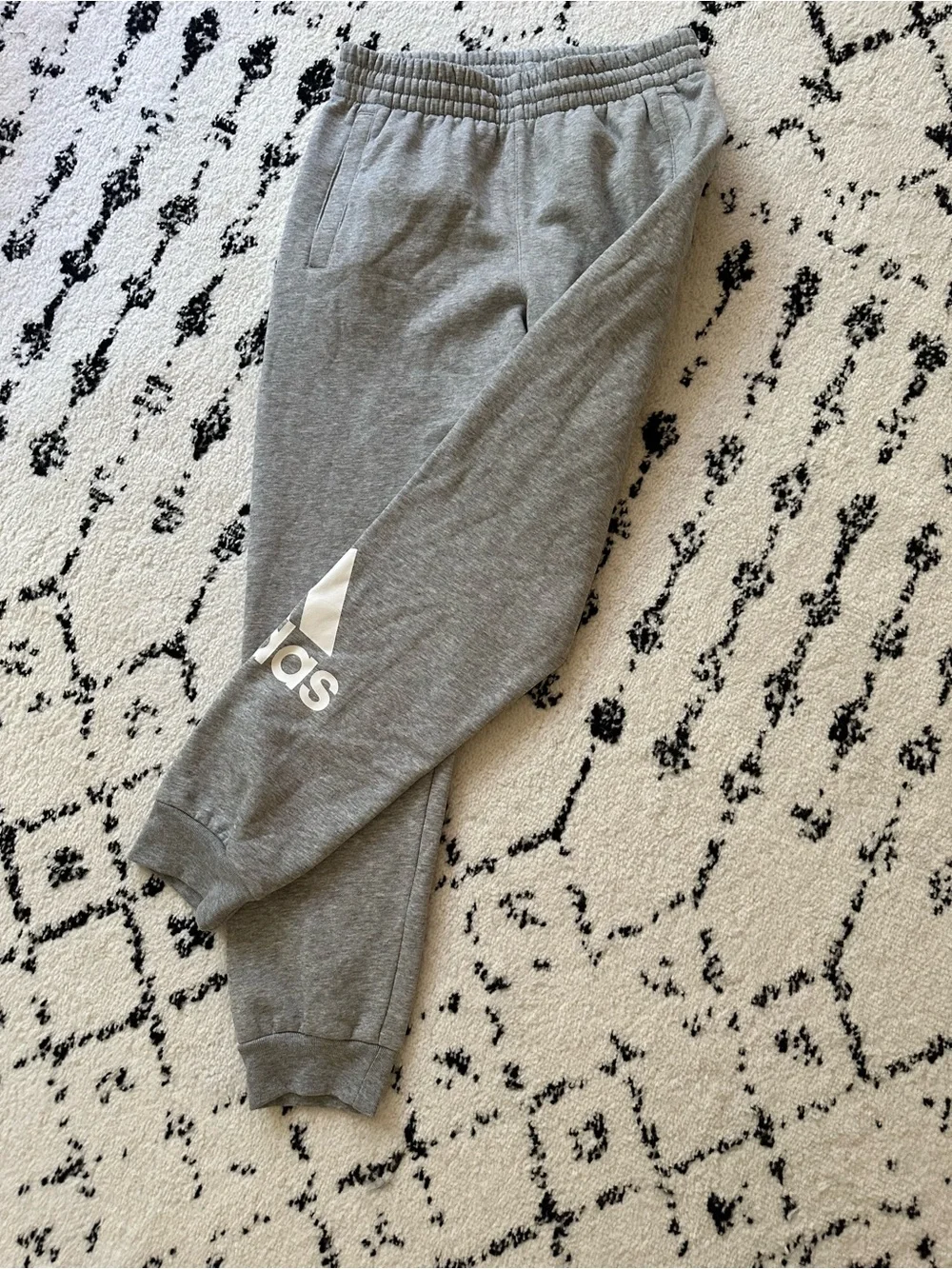 adidas Youth Gray Logo Joggers
